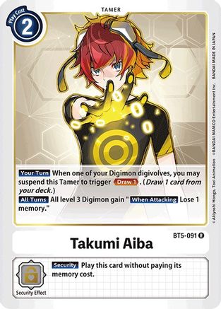 Takumi Aiba (BT5-091) [Battle of Omni] - Deck Out Gaming