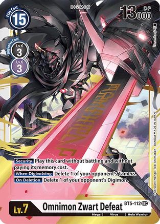 Omnimon Zwart Defeat (BT5-112) [Battle of Omni] Foil - Deck Out Gaming