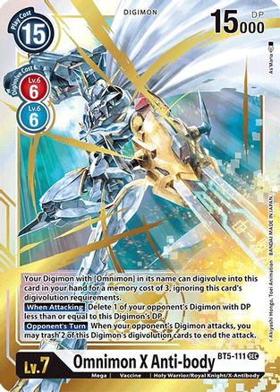 Omnimon X Anti-body (BT5-111) [Battle of Omni] Foil - Deck Out Gaming