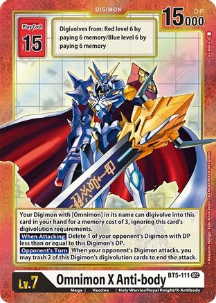 Omnimon X Anti-body (Alternate Art) (BT5-111) [Battle of Omni] Foil - Deck Out Gaming