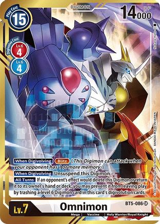 Omnimon (Alternate Art - Nakano Haito) (BT5-086) [Battle of Omni] Foil - Deck Out Gaming