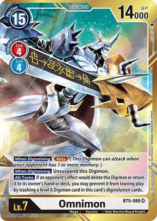 Omnimon (Alternate Art - As'Maria) (BT5-086) [Battle of Omni] Foil - Deck Out Gaming