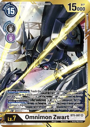 Omnimon Zwart (Alternate Art - Kenji Watanabe) (BT5-087) [Battle of Omni] Foil - Deck Out Gaming