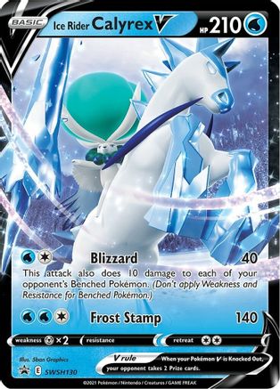 Ice Rider Calyrex V - SWSH130 (SWSH130) [SWSH: Sword & Shield Promo Cards] Holofoil - Deck Out Gaming