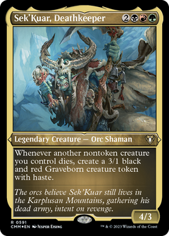 Sek'Kuar, Deathkeeper (591) [Commander Masters] etched - Deck Out Gaming