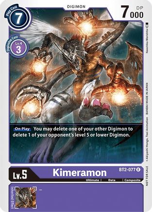 Kimeramon - BT2-077 (Battle of Omni Pre-Release) (BT2-077) [Release Special Booster] - Deck Out Gaming