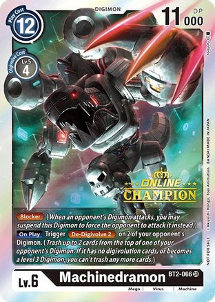 Machinedramon - BT2-066 (2021 Championship Online Regional) [Online Champion] (BT2-066) [Release Special Booster] Foil - Deck Out Gaming