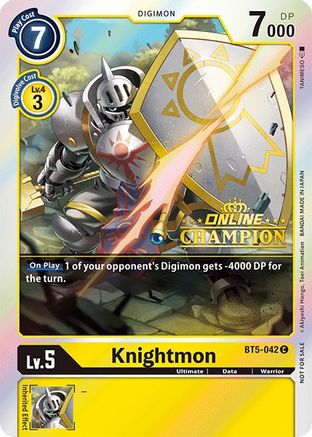 Knightmon - BT5-042 (2021 Championship Online Regional) [Online Champion] (BT5-042) [Battle of Omni] Foil - Deck Out Gaming