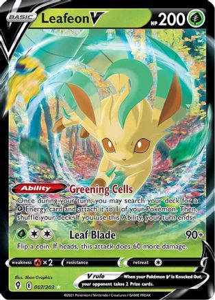 Leafeon V (007/203) [Sword & Shield: Evolving Skies] - Deck Out Gaming