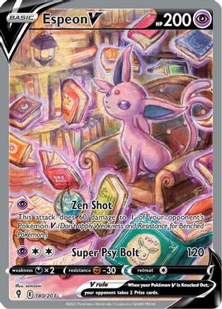 Espeon V (Alternate Full Art) (180) [SWSH07: Evolving Skies] Holofoil - Deck Out Gaming