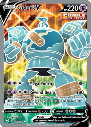 Golurk V (Full Art) (181) [SWSH07: Evolving Skies] Holofoil - Deck Out Gaming