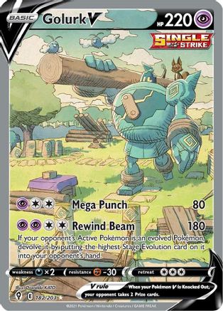 Golurk V (Alternate Full Art) (182) [SWSH07: Evolving Skies] Holofoil - Deck Out Gaming