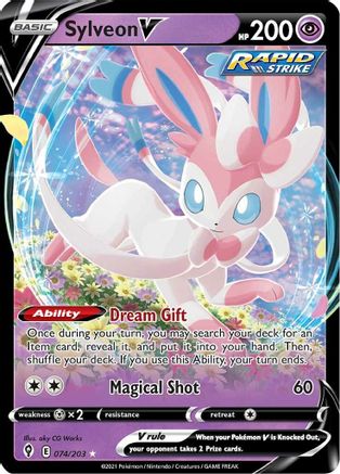 Sylveon V (74) [SWSH07: Evolving Skies] Holofoil - Deck Out Gaming