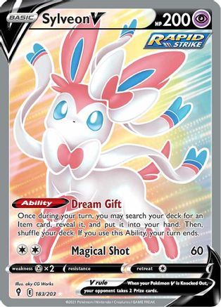 Sylveon V (Full Art) (183) [SWSH07: Evolving Skies] Holofoil - Deck Out Gaming
