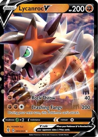 Lycanroc V (91) [SWSH07: Evolving Skies] Holofoil - Deck Out Gaming