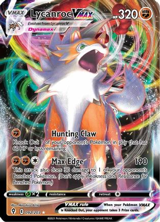 Lycanroc VMAX (92) [SWSH07: Evolving Skies] Holofoil - Deck Out Gaming