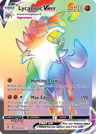 Lycanroc VMAX (Secret) (213) [SWSH07: Evolving Skies] Holofoil - Deck Out Gaming