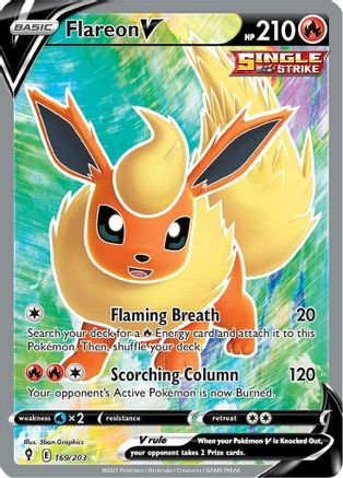 Flareon V (Full Art) (169) [SWSH07: Evolving Skies] Holofoil - Deck Out Gaming