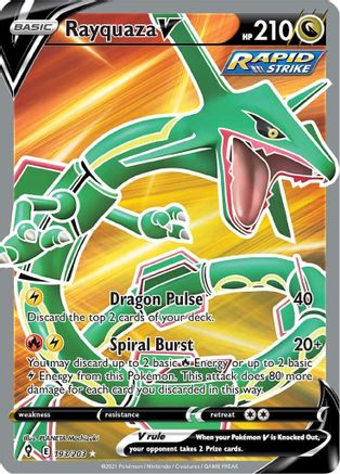 Rayquaza V (Full Art) (193) [SWSH07: Evolving Skies] Holofoil - Deck Out Gaming