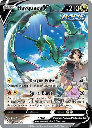 Rayquaza V (Alternate Full Art) (194) [SWSH07: Evolving Skies] Holofoil - Deck Out Gaming