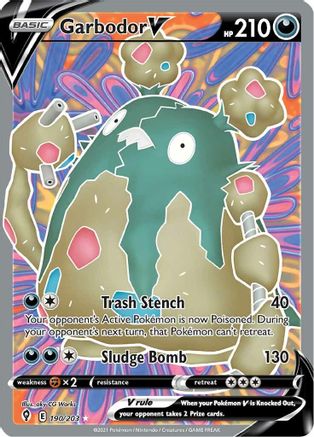 Garbodor V (Full Art) (190) [SWSH07: Evolving Skies] Holofoil - Deck Out Gaming