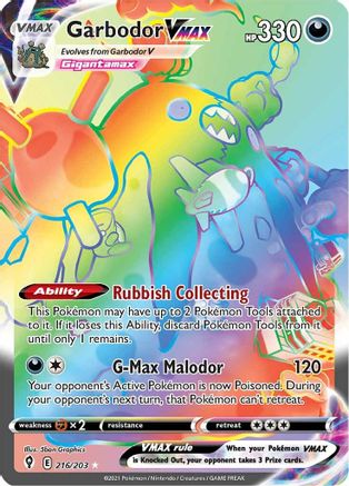 Garbodor VMAX (Secret) (216) [SWSH07: Evolving Skies] Holofoil - Deck Out Gaming