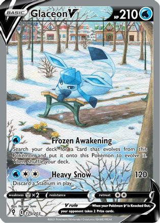 Glaceon V (Alternate Full Art) (175) [SWSH07: Evolving Skies] Holofoil - Deck Out Gaming