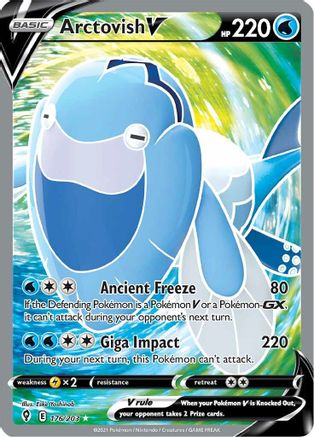 Arctovish V (Full Art) (176) [SWSH07: Evolving Skies] Holofoil - Deck Out Gaming