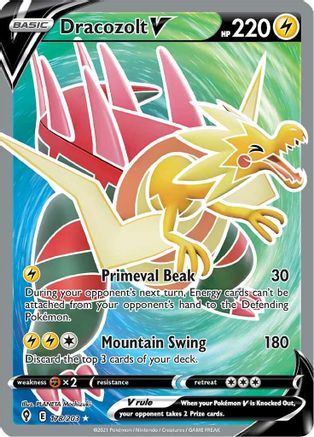 Dracozolt V (Full Art) (178) [SWSH07: Evolving Skies] Holofoil - Deck Out Gaming