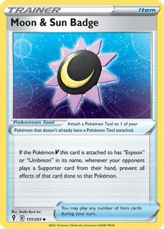 Moon & Sun Badge (151) [SWSH07: Evolving Skies] Reverse Holofoil - Deck Out Gaming