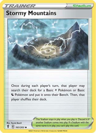 Stormy Mountains (161) [SWSH07: Evolving Skies] - Deck Out Gaming