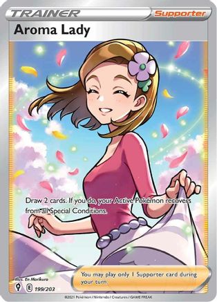 Aroma Lady (Full Art) (199) [SWSH07: Evolving Skies] Holofoil - Deck Out Gaming