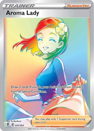 Aroma Lady (Secret) (221) [SWSH07: Evolving Skies] Holofoil - Deck Out Gaming