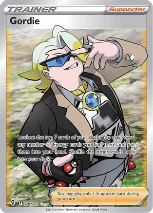 Gordie (Full Art) (201) [SWSH07: Evolving Skies] Holofoil - Deck Out Gaming