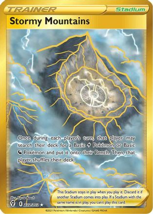 Stormy Mountains (Secret) (232) [SWSH07: Evolving Skies] Holofoil - Deck Out Gaming