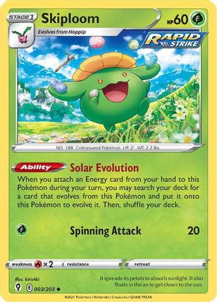 Skiploom (3) [SWSH07: Evolving Skies] - Deck Out Gaming
