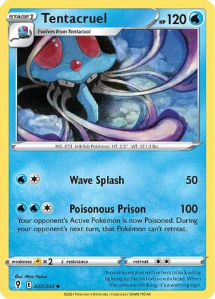 Tentacruel (27) [SWSH07: Evolving Skies] - Deck Out Gaming