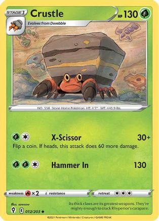 Crustle (12) [SWSH07: Evolving Skies] Reverse Holofoil - Deck Out Gaming