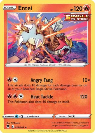 Entei (19) [SWSH07: Evolving Skies] Reverse Holofoil - Deck Out Gaming