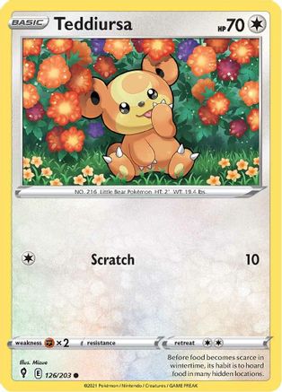 Teddiursa (126) [SWSH07: Evolving Skies] - Deck Out Gaming