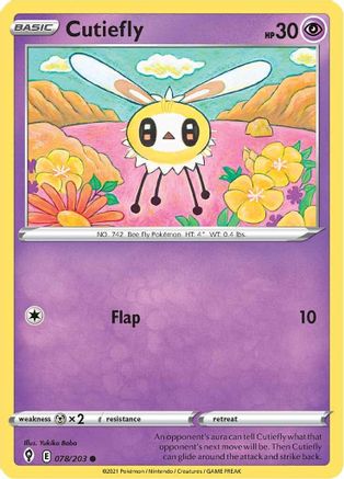 Cutiefly (78) [SWSH07: Evolving Skies] - Deck Out Gaming