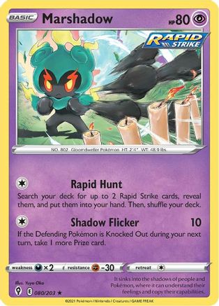 Marshadow (80) [SWSH07: Evolving Skies] Reverse Holofoil - Deck Out Gaming