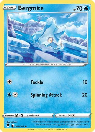 Bergmite (44) [SWSH07: Evolving Skies] Reverse Holofoil - Deck Out Gaming