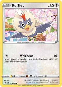 Rufflet (136) [SWSH07: Evolving Skies] Reverse Holofoil - Deck Out Gaming