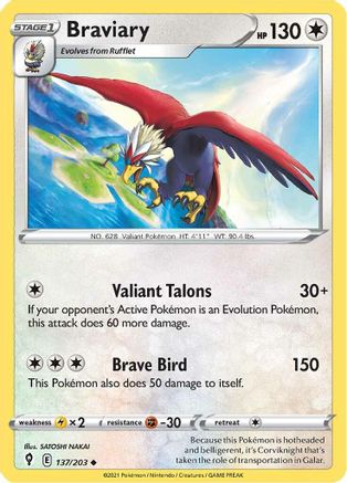 Braviary (137) [SWSH07: Evolving Skies] - Deck Out Gaming