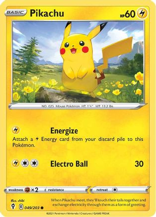 Pikachu (49) [SWSH07: Evolving Skies] - Deck Out Gaming