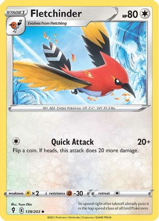 Fletchinder (139) [SWSH07: Evolving Skies] - Deck Out Gaming