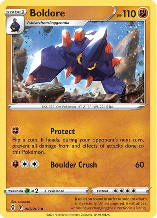 Boldore (87) [SWSH07: Evolving Skies] Reverse Holofoil - Deck Out Gaming