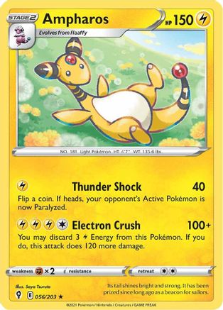 Ampharos (56) [SWSH07: Evolving Skies] Reverse Holofoil - Deck Out Gaming