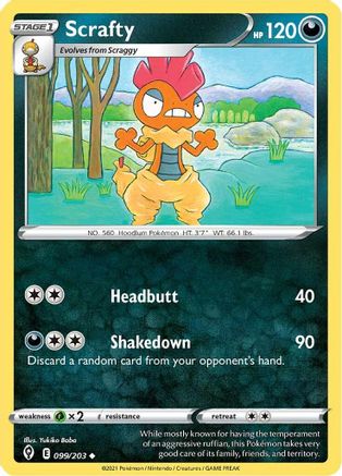 Scrafty (99) [SWSH07: Evolving Skies] - Deck Out Gaming